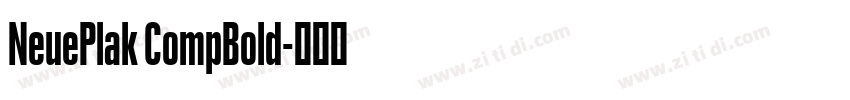 NeuePlak CompBold字体转换